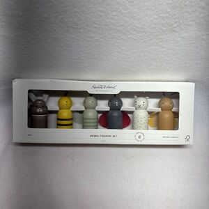 Hearth & Hand Magnolia Wooden Animal‎ Figurine Set 6 Count Kids Play Decor